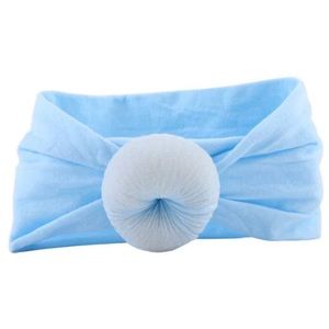 NWT Baby Girls Nylon Headband Round Knot Turban Bun Light Blue